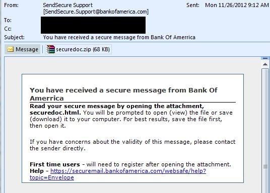 Bank of America Email Danger, Thirtyseven4 Antivirus