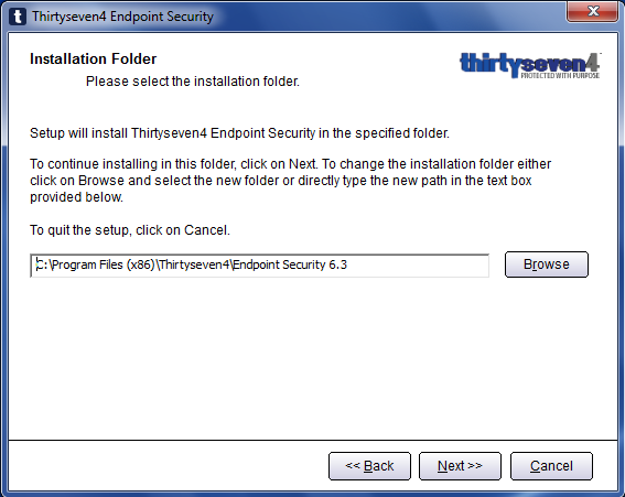 Thirtyseven4 Advanced Endpoint Security Console