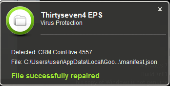 Thirtyseven4 Successfully Detects and Prevents Code Mining Malware