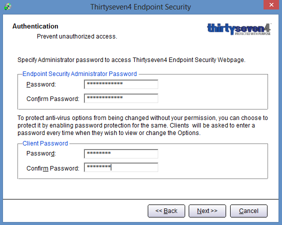 Thirtyseven4 Advanced Endpoint Security Console