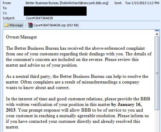 Thrityseven4 Antivirus Stops BBB Email Scams